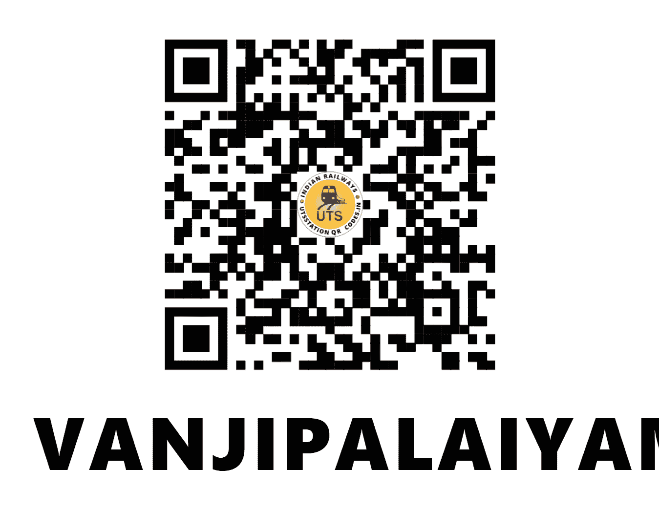 UTS QR Code for VANJIPALAIYAM - VNJ (SR - TAMIL NADU)